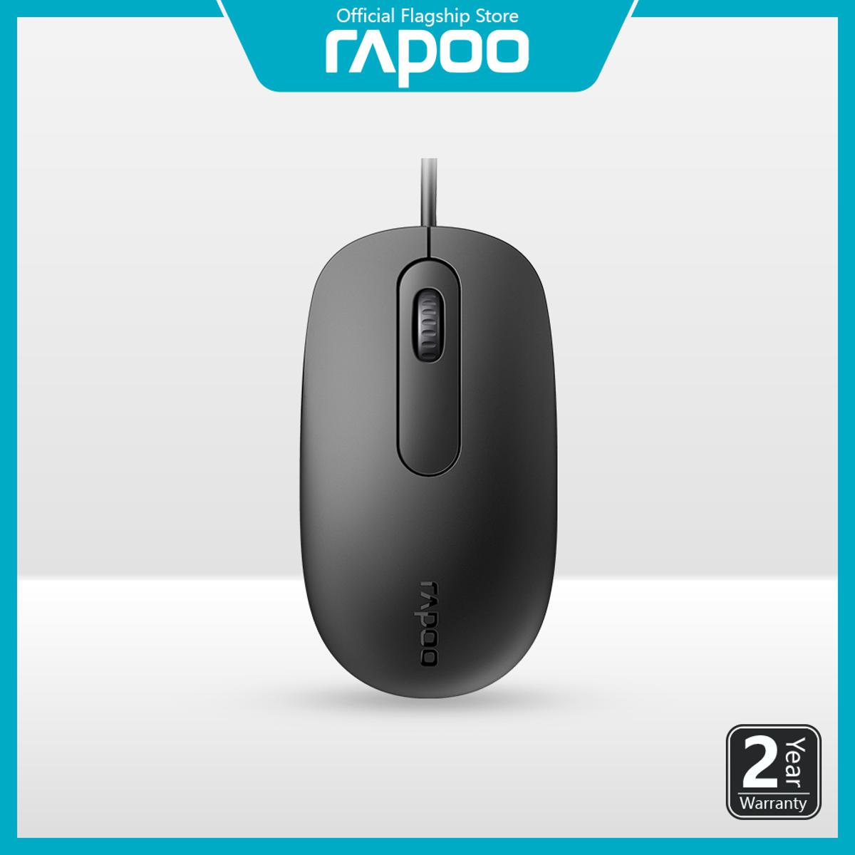 Rapoo N200 Wired Optical Mouse 1000 DPI Ambidextrous design
