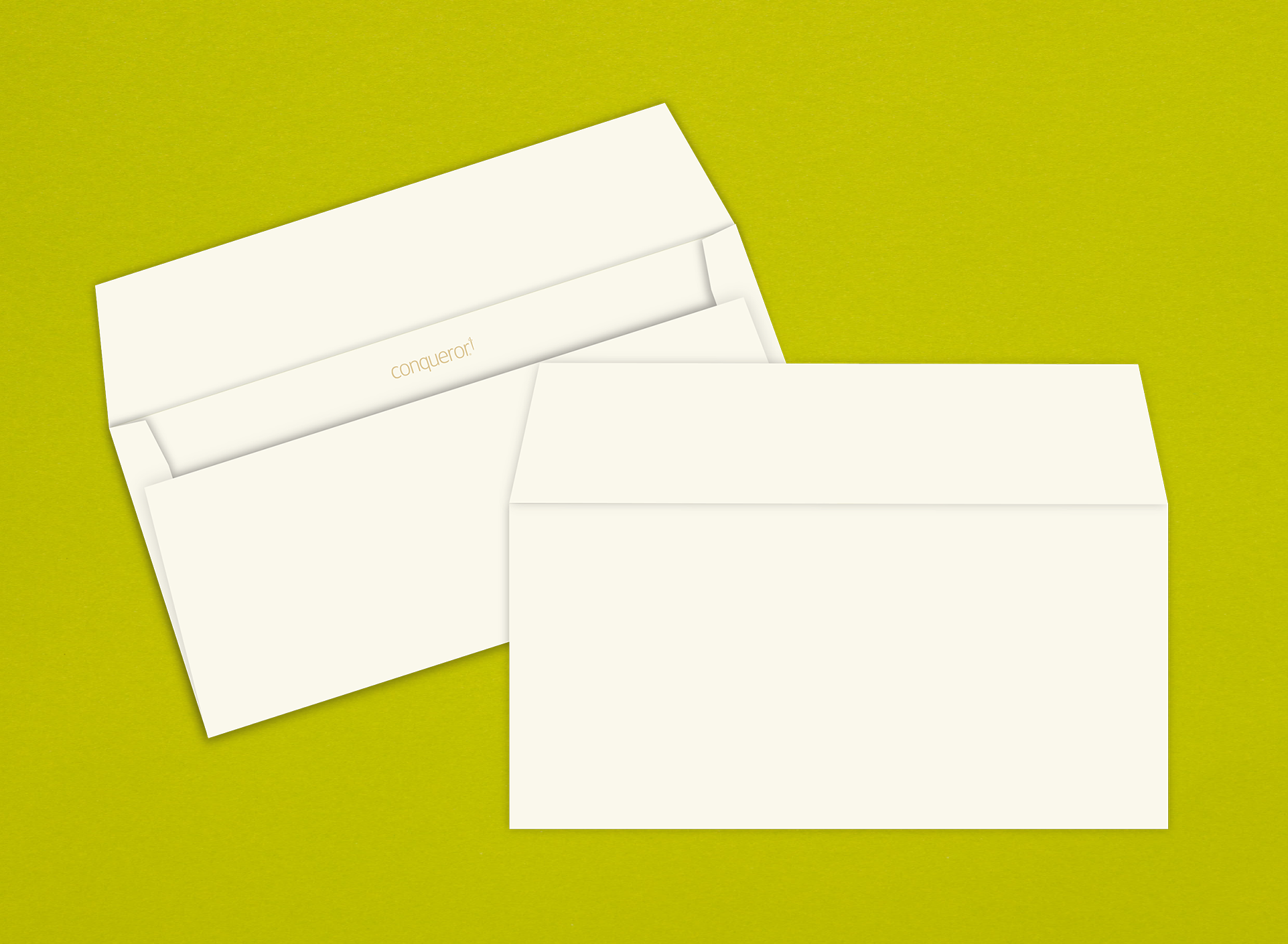 DL Envelope - Conqueror Olin Regular Natural White 120 gsm (10 Pcs Set). 