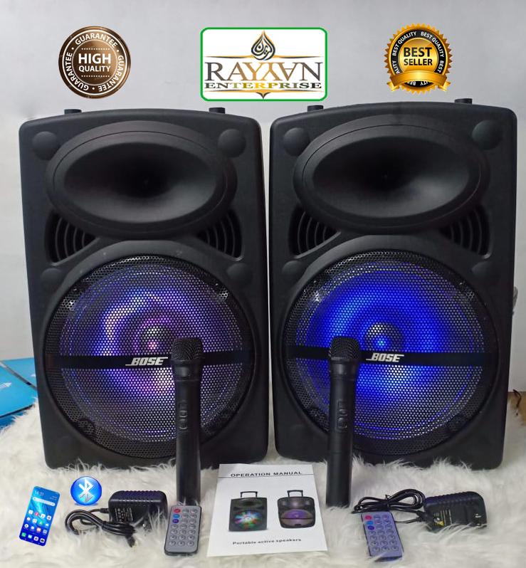 Trolley Speaker with Microphone  Rechargeable Bluetooth Wireless function Speaker size 12''. 