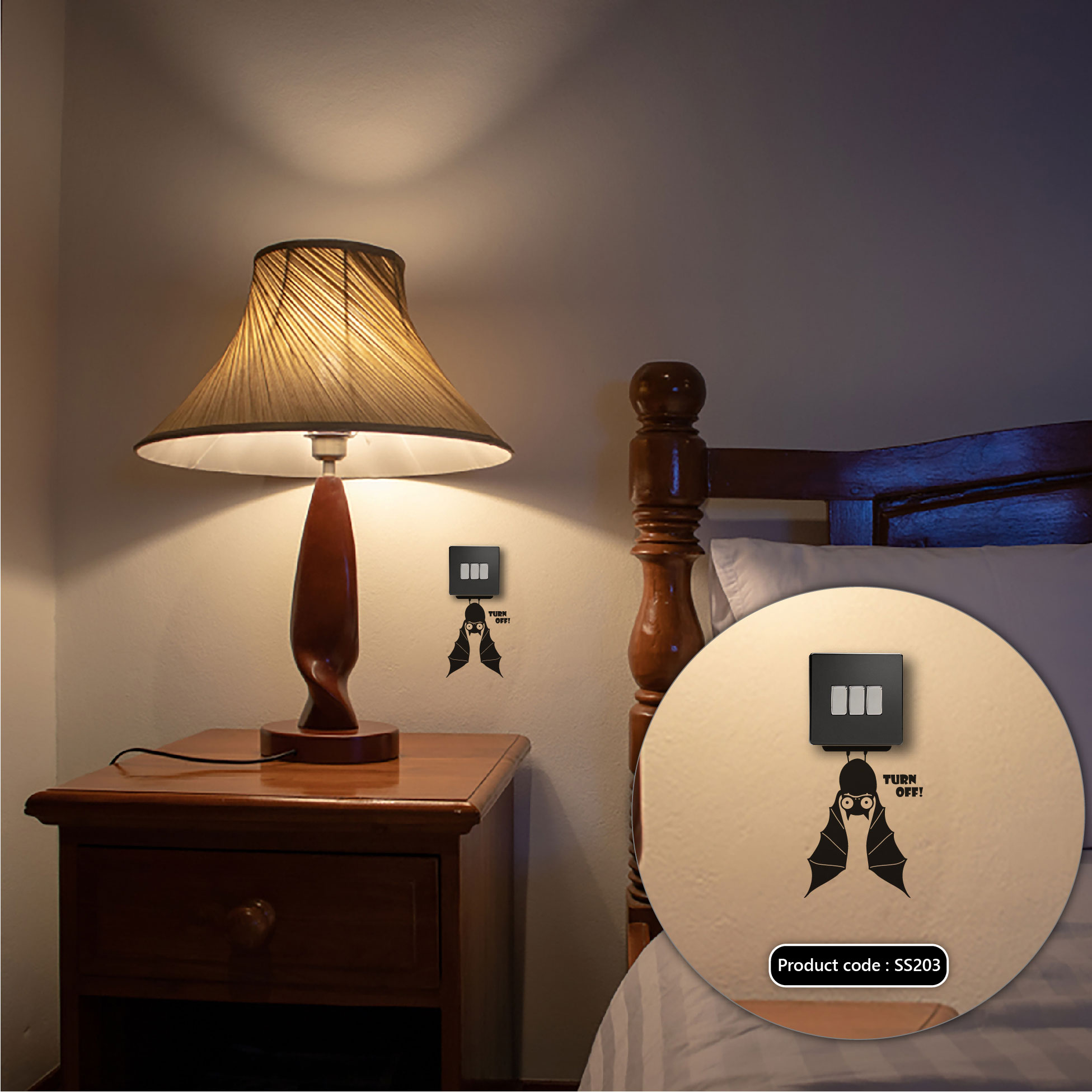 Hanging Bat Vinyl Wall Sticker Wall Décor Vinyl Decal Sticker For Wall - SS203 - DDecorator. 