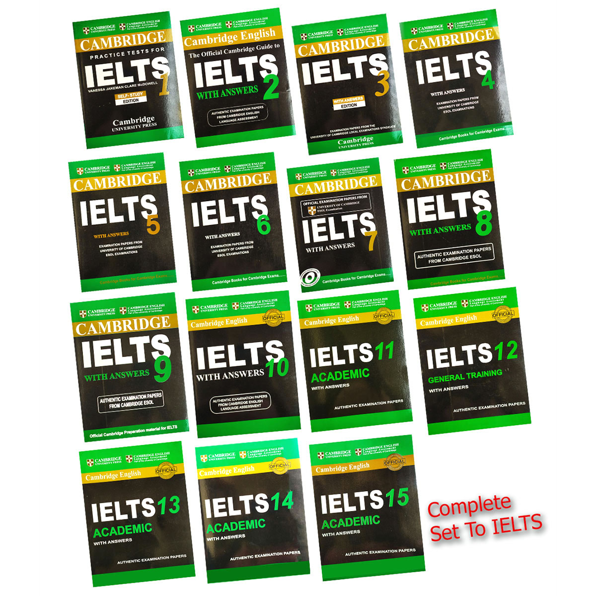 Cambridge  IELTS 1-16 Academic with Answers and Audio DVD 15 Books Set - Bangladeshi Print