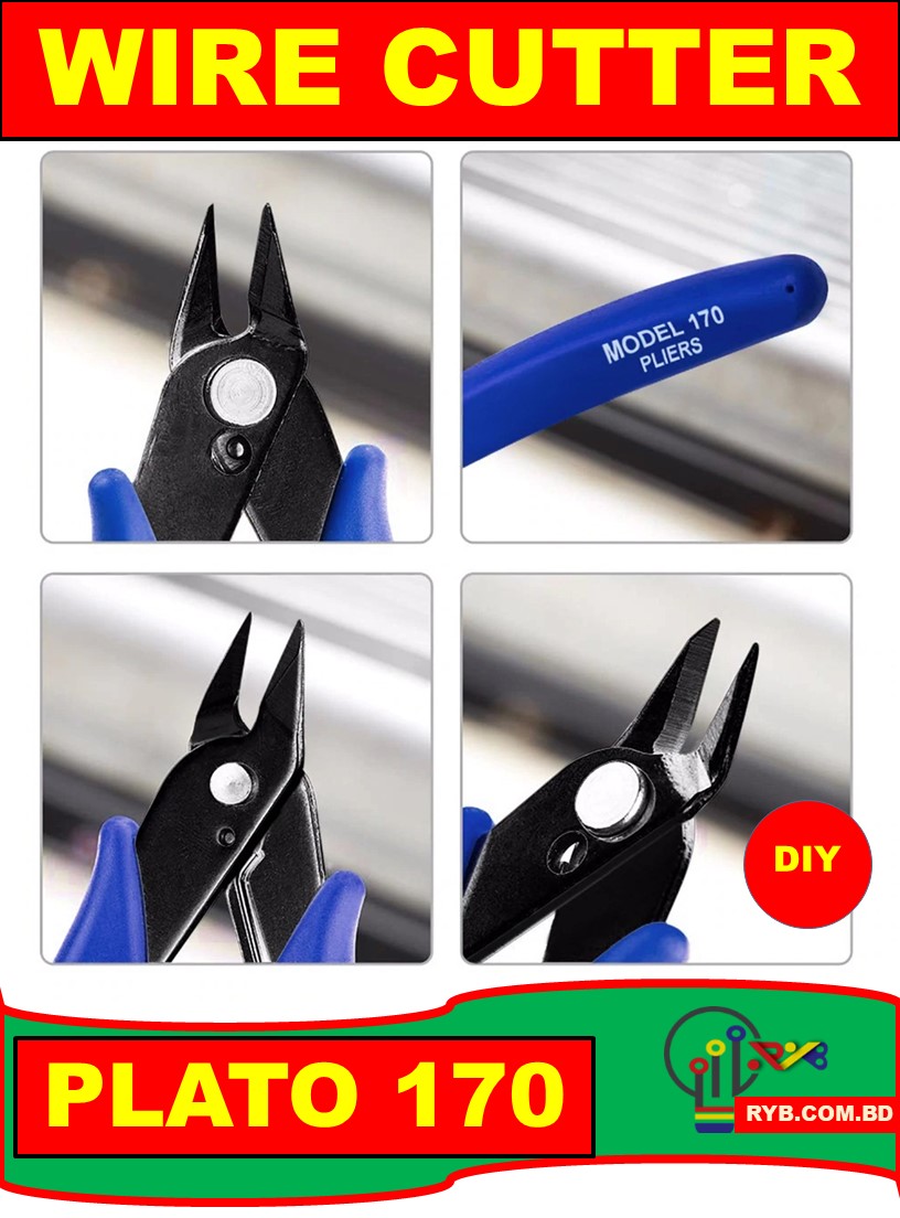 Plato 170 DIY Electronic Diagonal Pliers / Wire Cutter. 