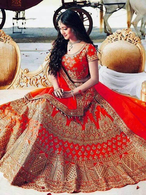 Fashionable Orange Red and Golden Georgette Lehenga For Women: Buy Online  at Best Prices in Bangladesh | Daraz.com.bd