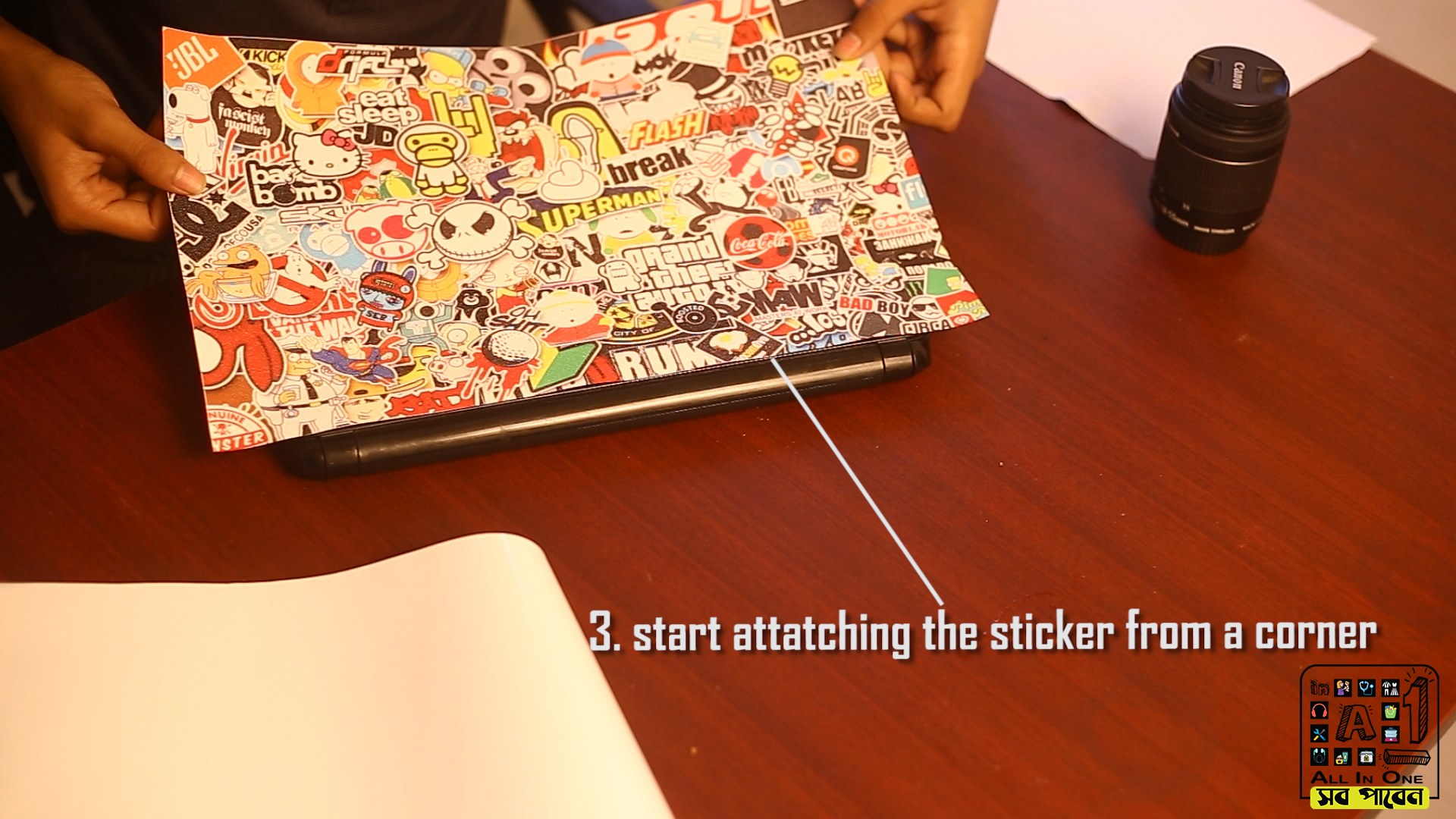 Fly With Me Avicii Design Laptop Sticker. 