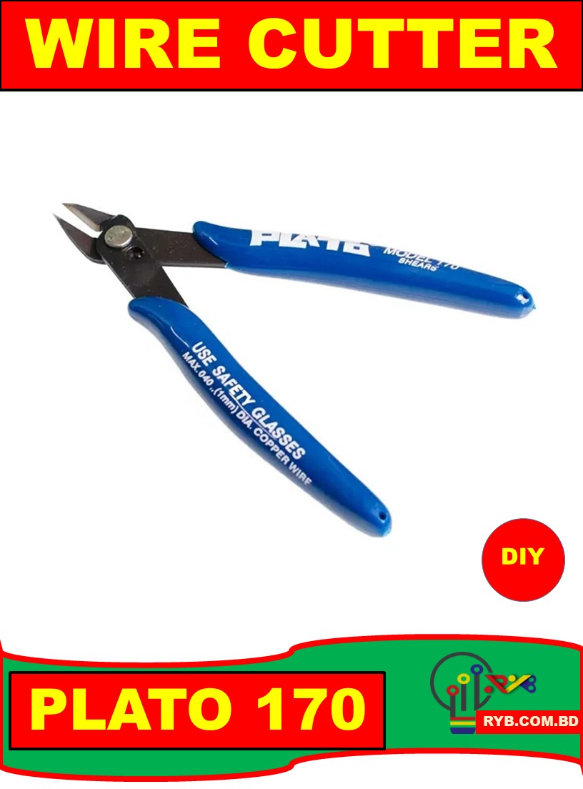 Plato 170 DIY Electronic Diagonal Pliers / Wire Cutter. 