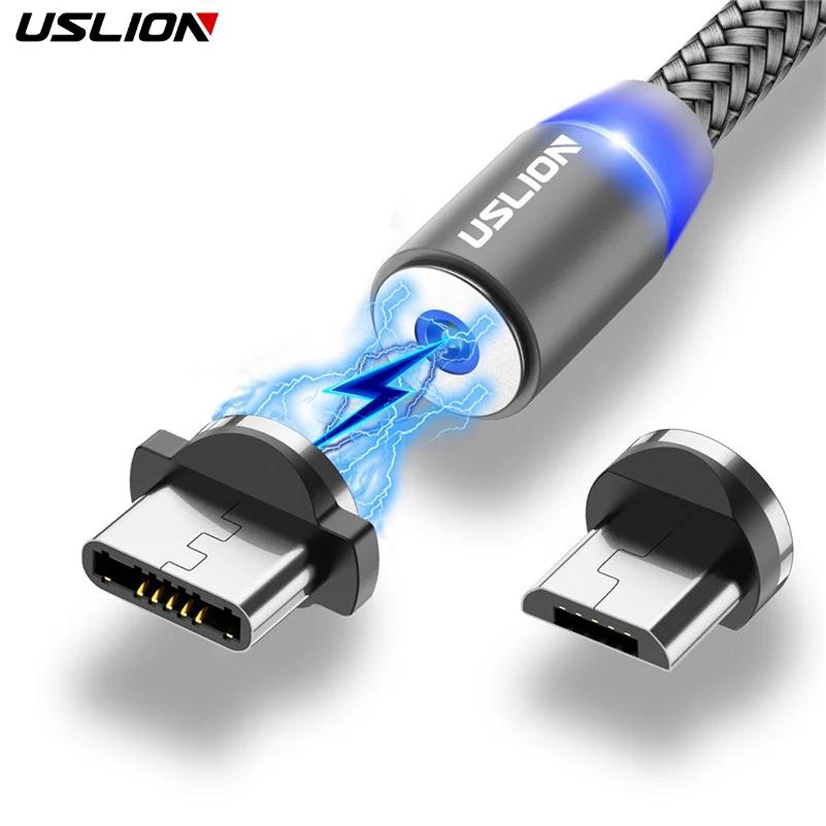 TOPK 1M LED Magnetic Charging USB Cable for All Mobile