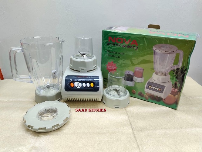 Nova Blackberry Blender-3 IN 1. Nova Electric Blender Plus Mixer Grinder 3 in 1. 250 Watt. Juicer Blenders 1.5 Litter. CD:O50.. 