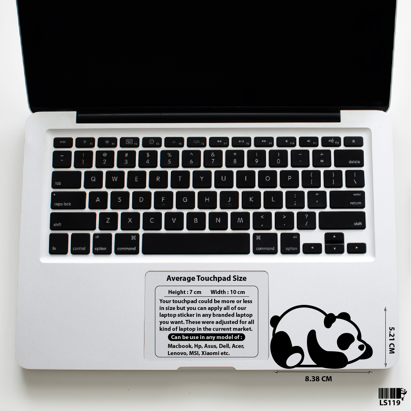 Fat Baby Sleeping Panda (Right) Laptop Sticker Vinyl Decal Removable Laptop Skin For Any Kind Of Laptop - LS119 - Sticker House. 