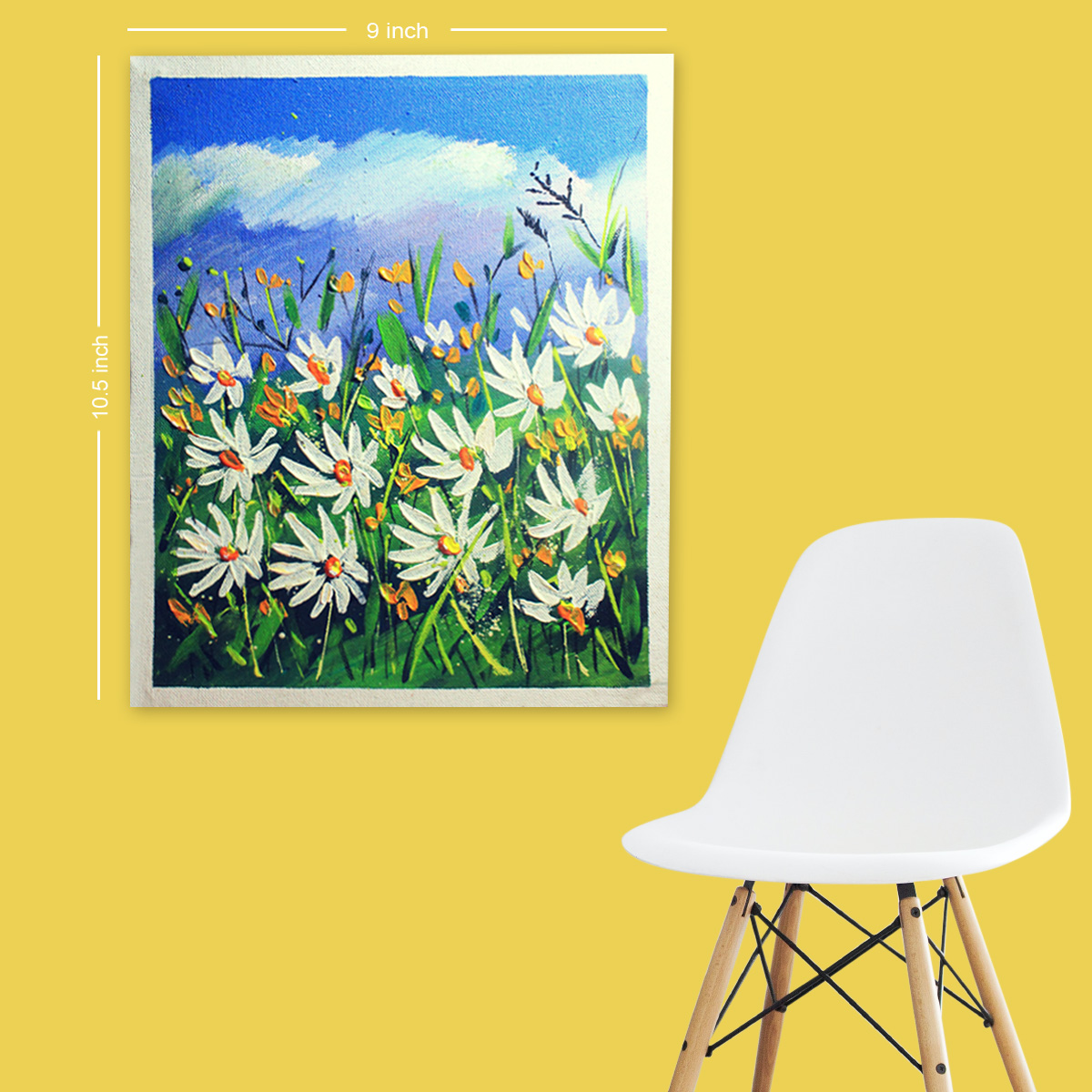 Hand painted Acrylic Painting For Wall Decor.size:10.5/9 inch./flower art painting/flower painting/art painting