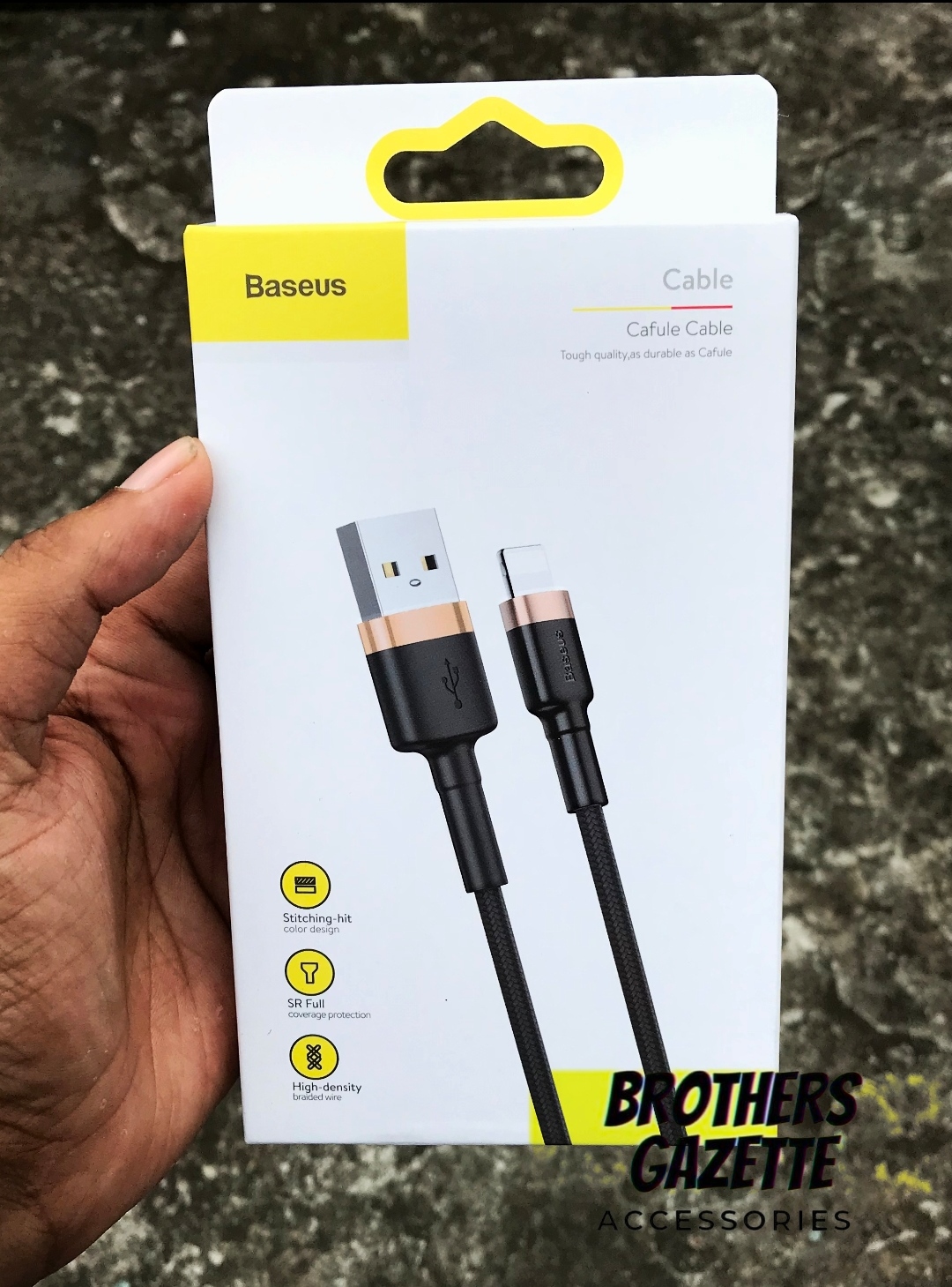 For Baseus Cafule Cable USB for Lightning 2.4A 1M (CALKLF-BG1). 