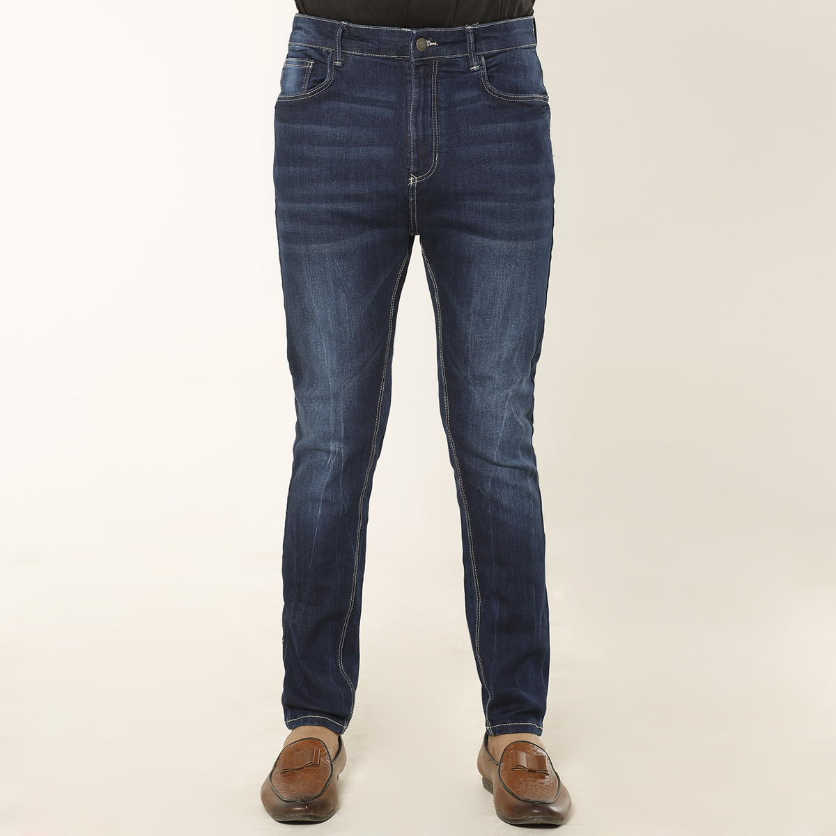 navy blue denim jeans
