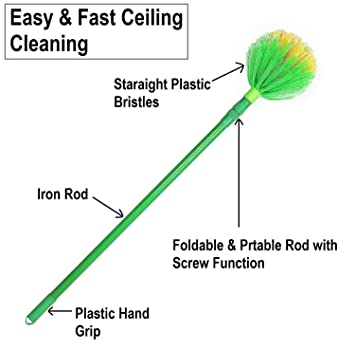 Ceiling Cleaning Broom with Extendable Rod. 