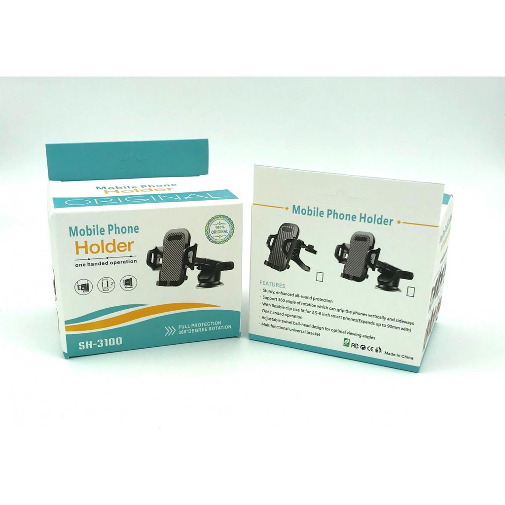 SH - 3100 Mobile Phone Holder One Handed Operation Full Operation 360 Degree Rotation. 