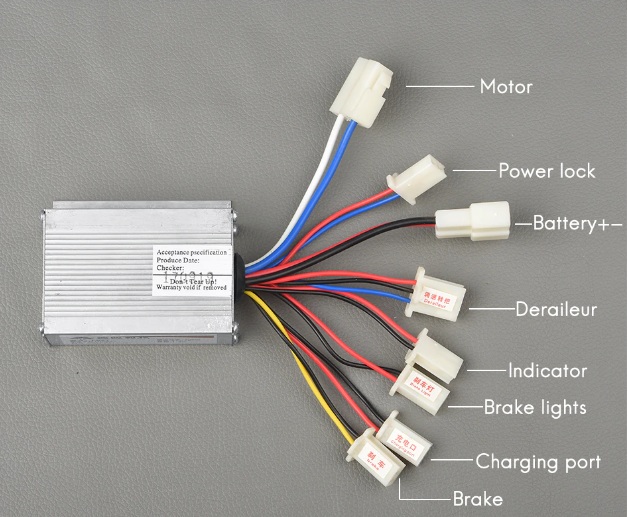 24V 250W Brushless Motor Controller for Electric Bicycle Scooter, 24v 250w bicycle motor controller, bycycle motor controller. 