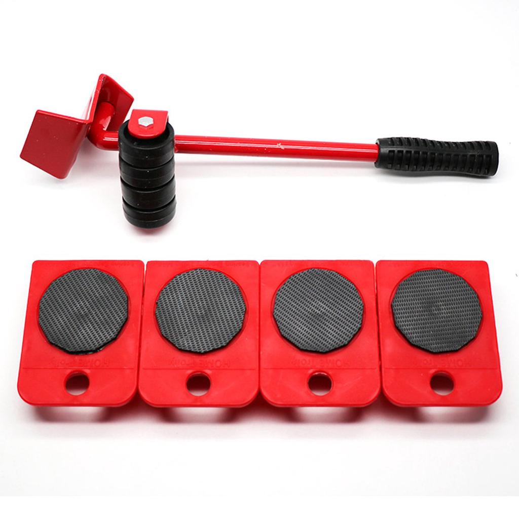 Easy Moving Furniture Lifter Sliders 5 Packs Mover Tool Set, Heavy Furniture Appliance Moving & Lifting System. 