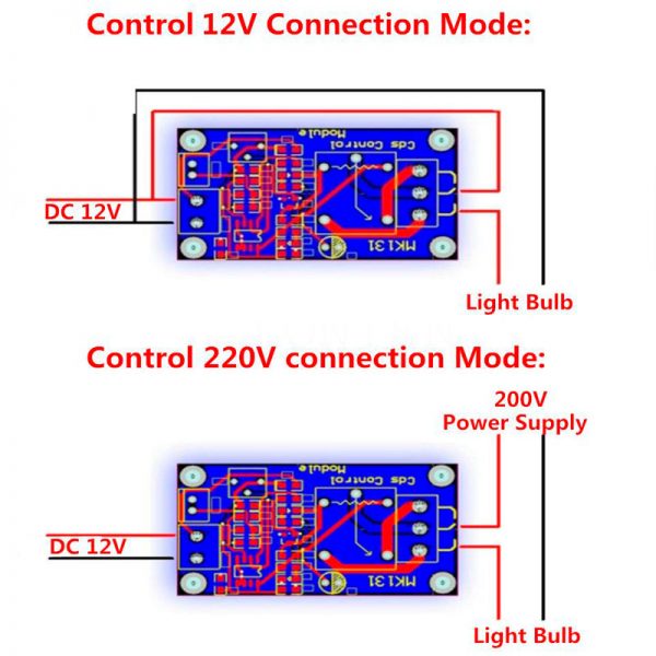 XH-M131 DC 5V / 12V Light Control Switch Photoresistor Relay Module Detection Sensor 10A brightness Automatic Control Module. 