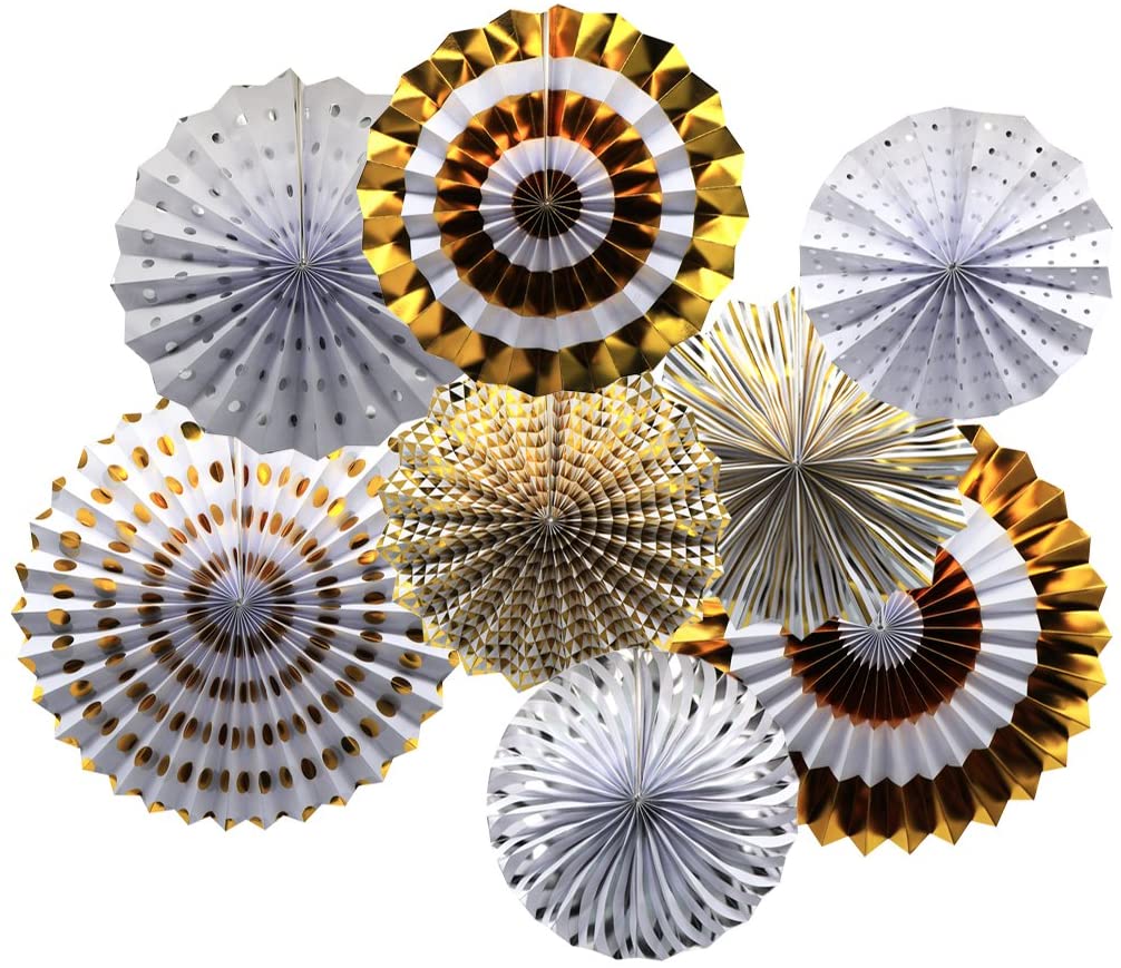 Decoration Hanging Paper Fan Set, Paper Garland Decoration. 