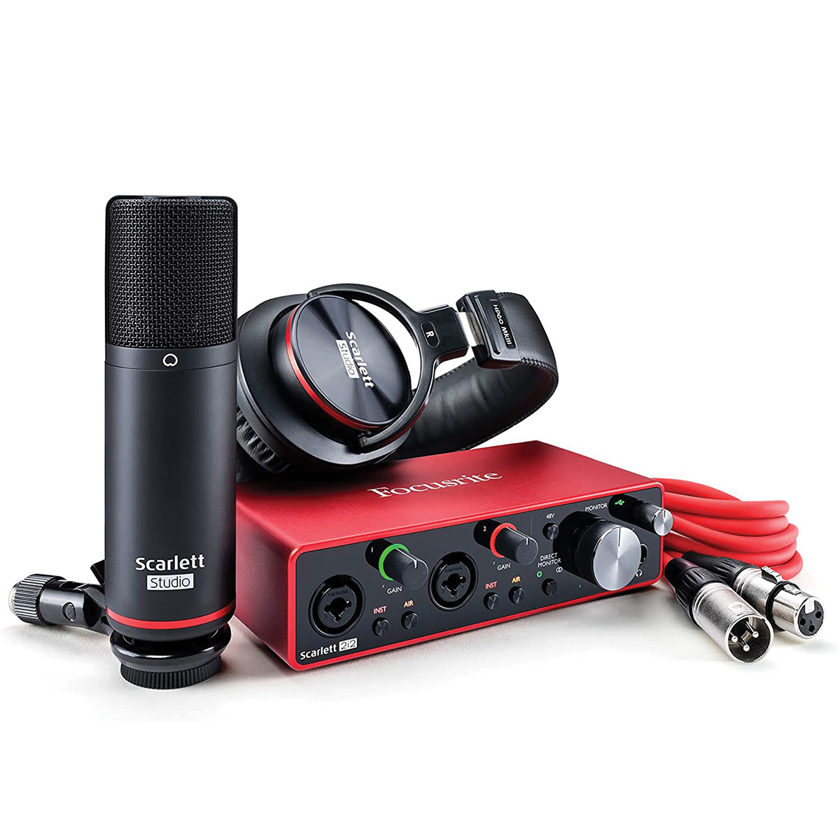 Focusrite Scarlett 2i2 Studio 3rd Gen USB Audio Interface and Recording Bundle