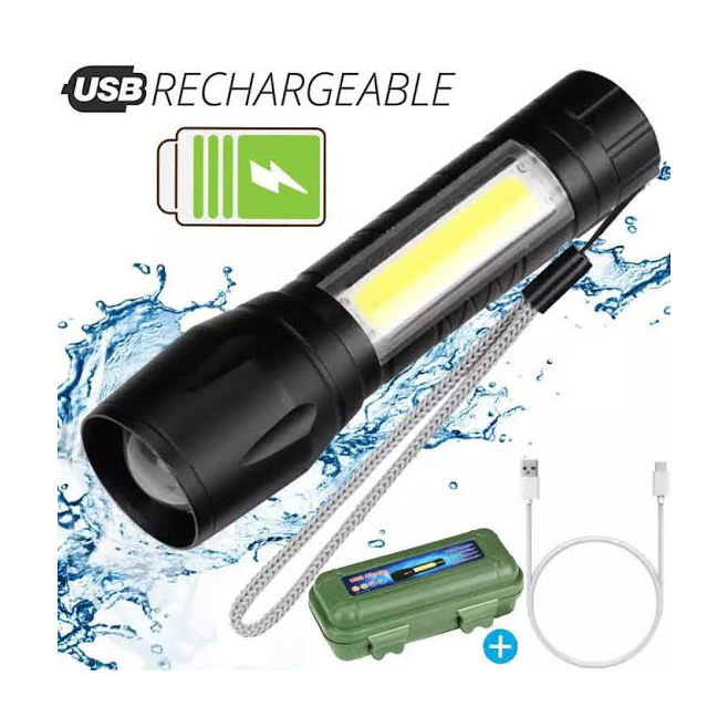 Rechargeable Flashlights Torch Led Usb Portable Torches 3 Modes - Convenient And Portable Lighting Solution With Usb Rechargeable Battery. 