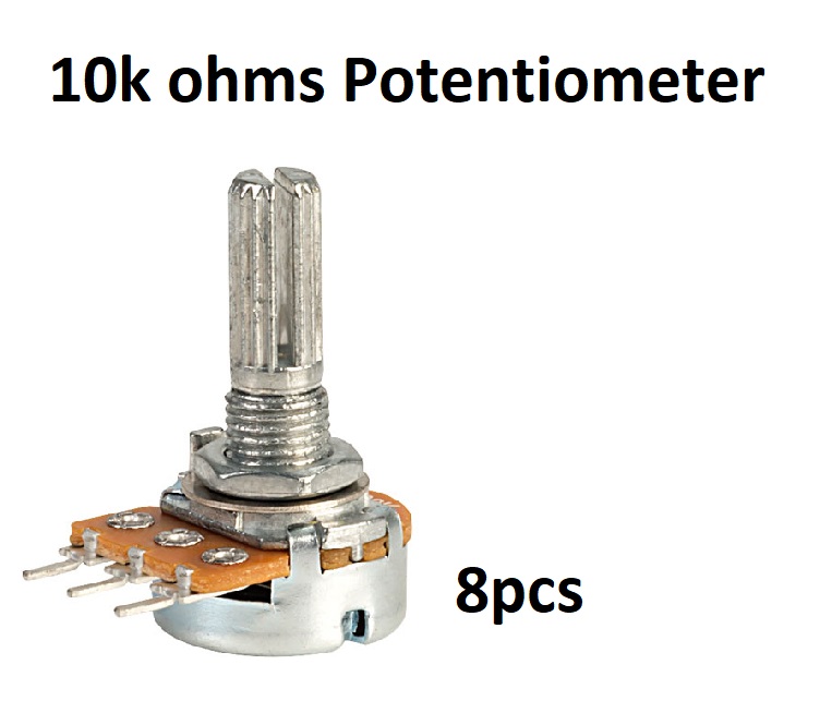 8Pcs 10K Ohms Volume Knob Potentiometer Variable Resistor