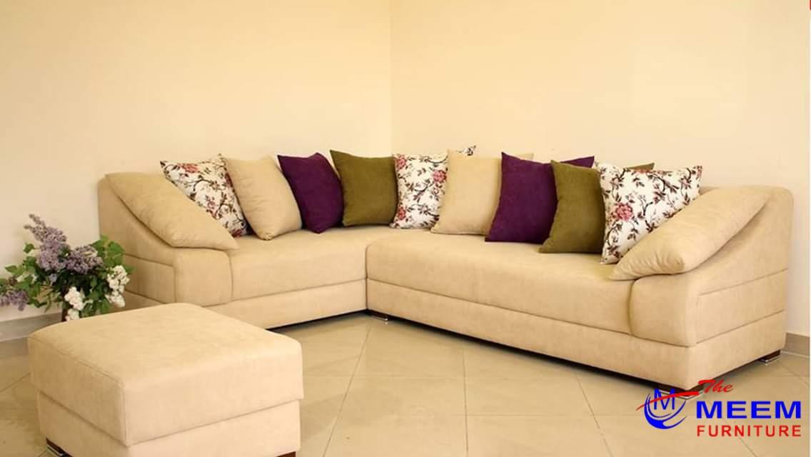 Brand New Cream Color L Shaped Fabric Sofa Set Buy Online At