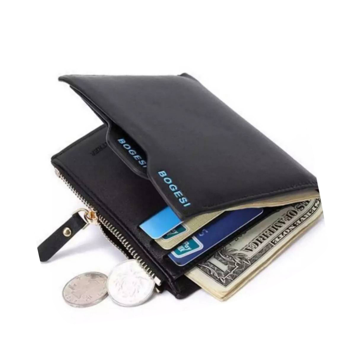 Bogesi Pu Leather Short Wallet Coin Purse Bag - Wallet For Men - মানি ব্যাগ - Wallet For Men - Wallet