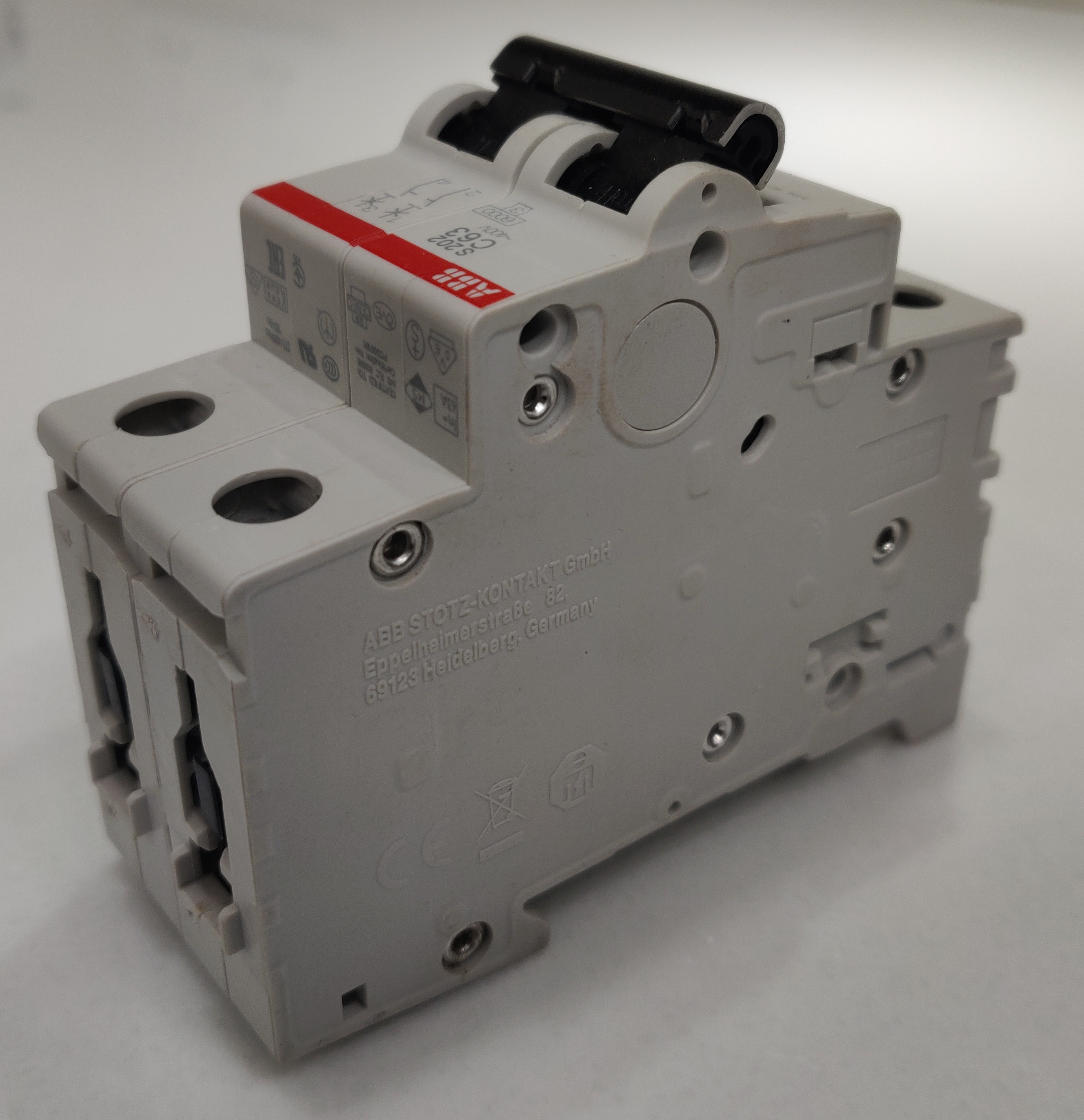 ABB  GERMANY  63A 6kA MCB DP 2P Miniature Circuit Breaker Two Pole. 