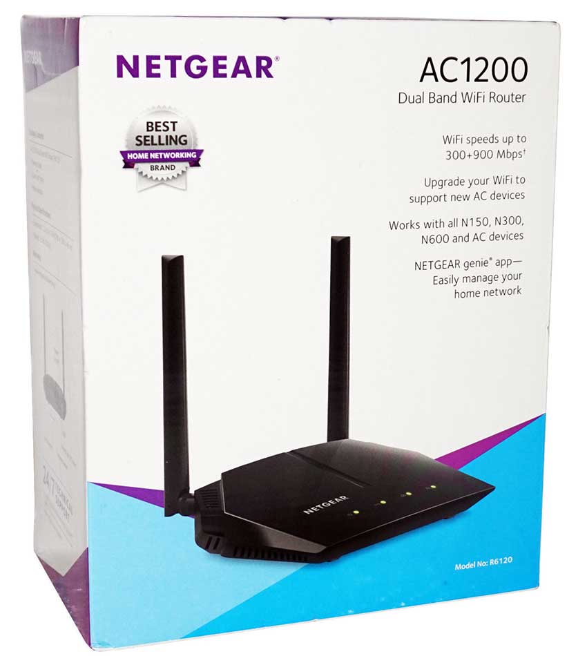 Netgear R6120 - Dual Band Wireless Router - AC 1200Mbps - Black. 