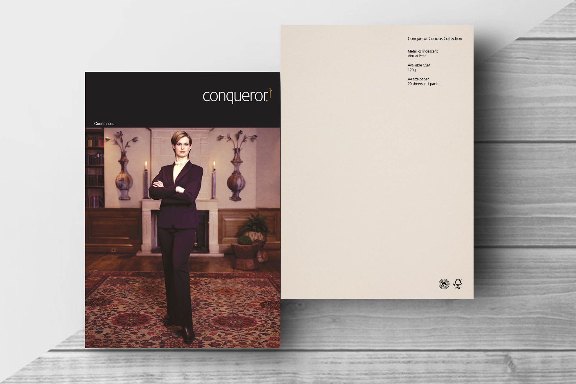 Conqueror Curious Metallics Iridescent Virtual Pearl 120 gsm (20 Sheets A4 Packet). 
