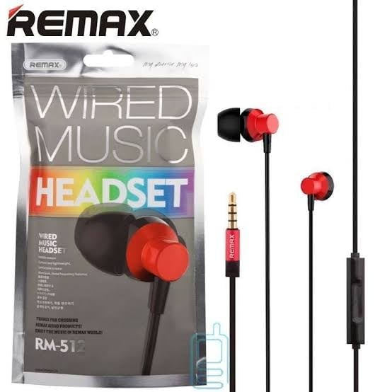 Remax RM 512 Wired Music Headset updated version | Daraz.com.bd