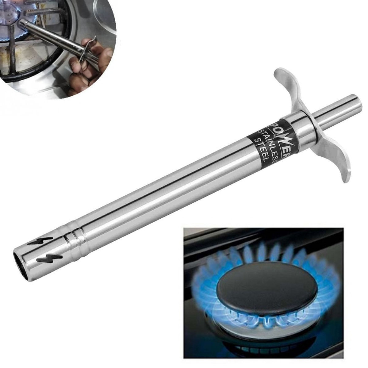 Electronic Gas Lighter Silver, Bajaj Electronic Gas Lighter Daraz